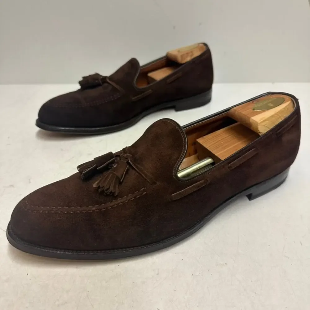 NEW HEELS Alden 666 Tassel Moccasin Loafer Mocha Kid Suede Made in USA 12.5 C